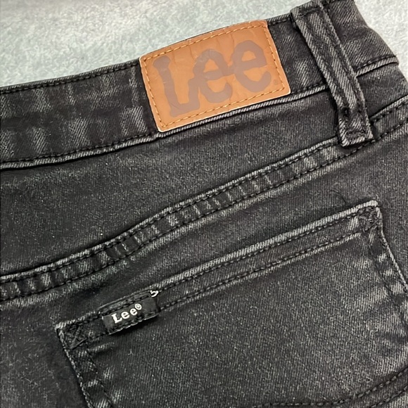 Lee Black Bootcut Jeans 10 Petite Stretch Denim High Rise Western - Picture 7 of 8